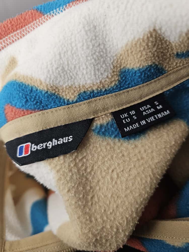 Berghaus Womens Navala Printed Lightweight 1/4 Zip Fleece Jumper - UK 10