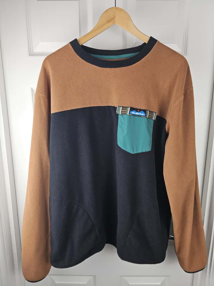 Kavu Mens Crew Who Aztec Trim Fleece Pullover Jumper/Sweatshirt - M/Medium