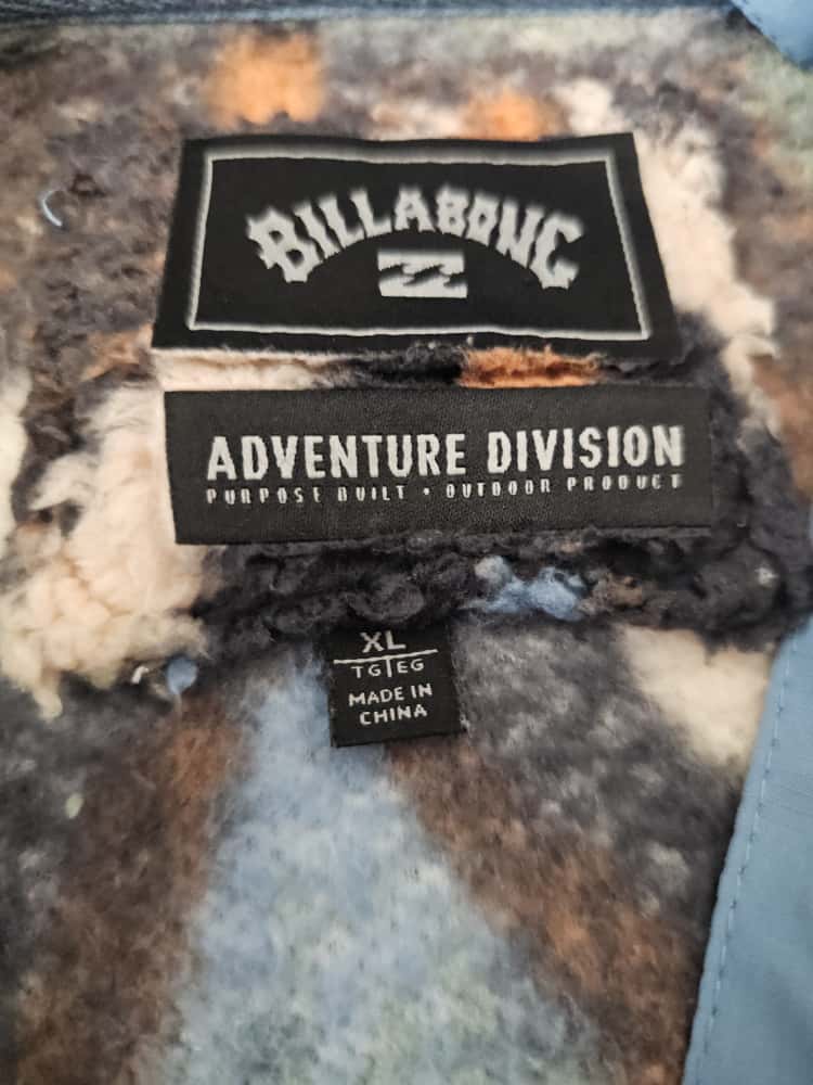 Billabong Adventure Division Switchback Snap Button Sherpa Fleece Pullover Jumper - XL/Extra Large