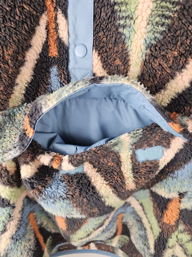 Billabong Adventure Division Switchback Snap Button Sherpa Fleece Pullover Jumper - XL/Extra Large