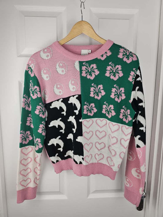 Womens SkinnyDip London Pullover Pattern Knitted Style Jumper - M/Medium