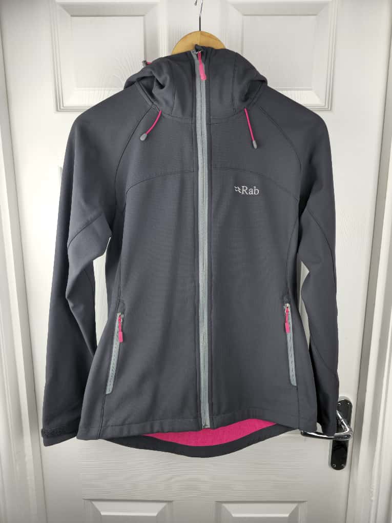Rab Womens Full Zip Grey Soft Shell Style Hooded Jacket - UK 10