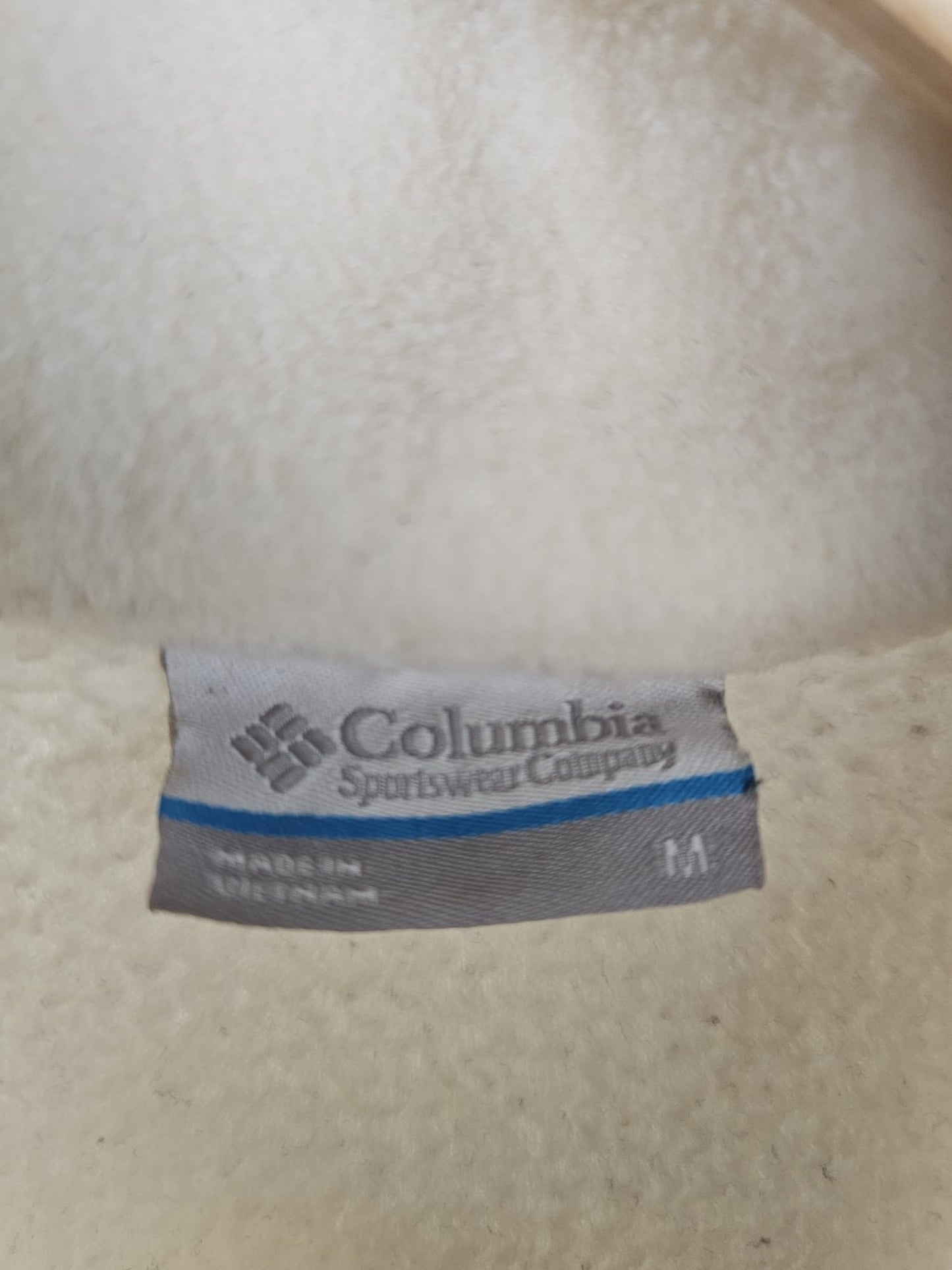 Columbia Womens Snap Button Pullover Grey/White Fleece Jumper - M/Medium