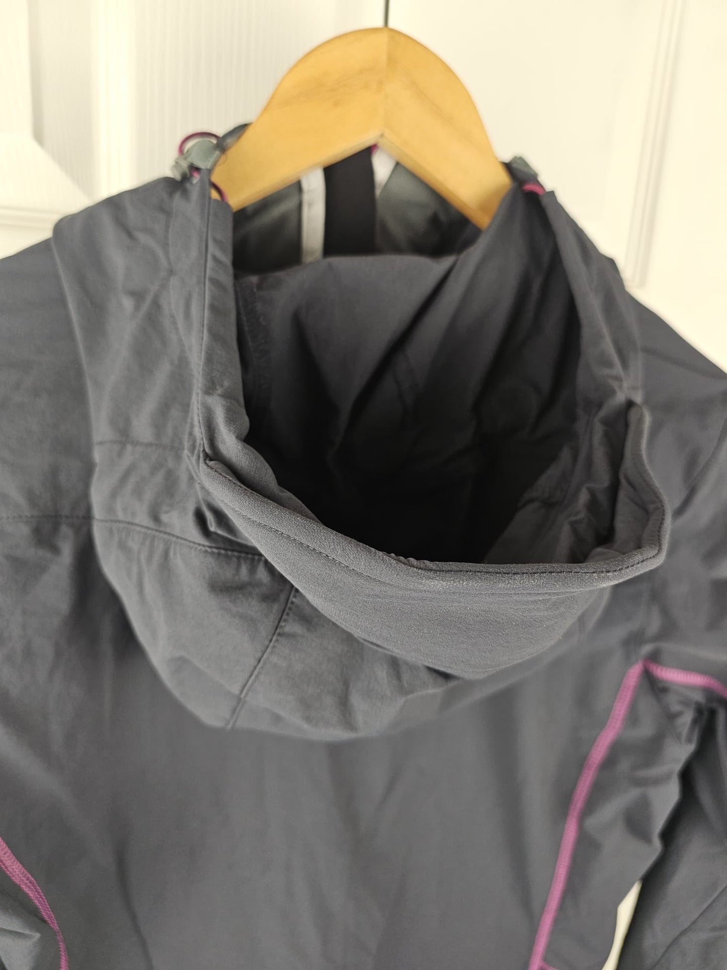 Rab Womens Full Zip Hooded Grey Soft Shell Activewear/Hiking Jacket - UK 12