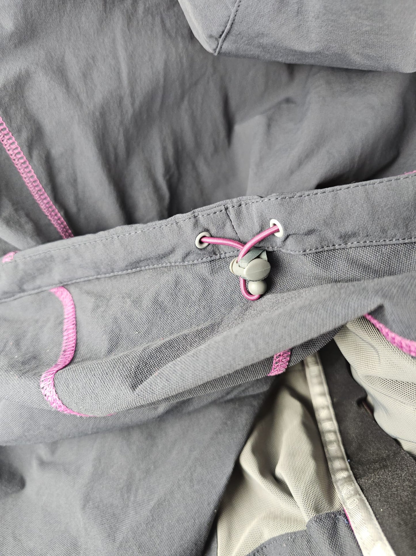 Rab Womens Full Zip Hooded Grey Soft Shell Activewear/Hiking Jacket - UK 12