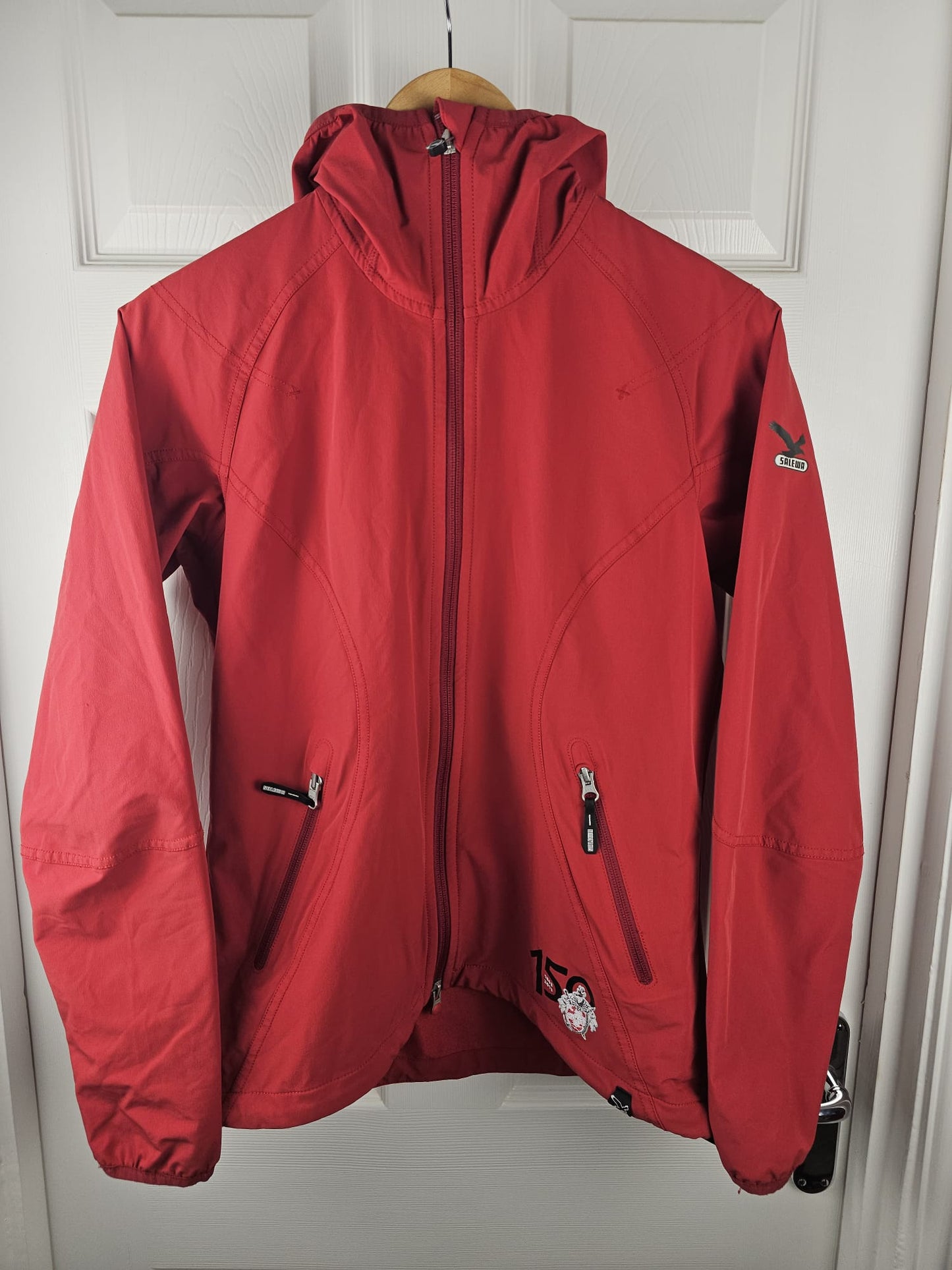 Salewa Womens Full Zip Salewa Alpine Extreme Red Softshell 150 Year Soft Shell Jacket - UK 10