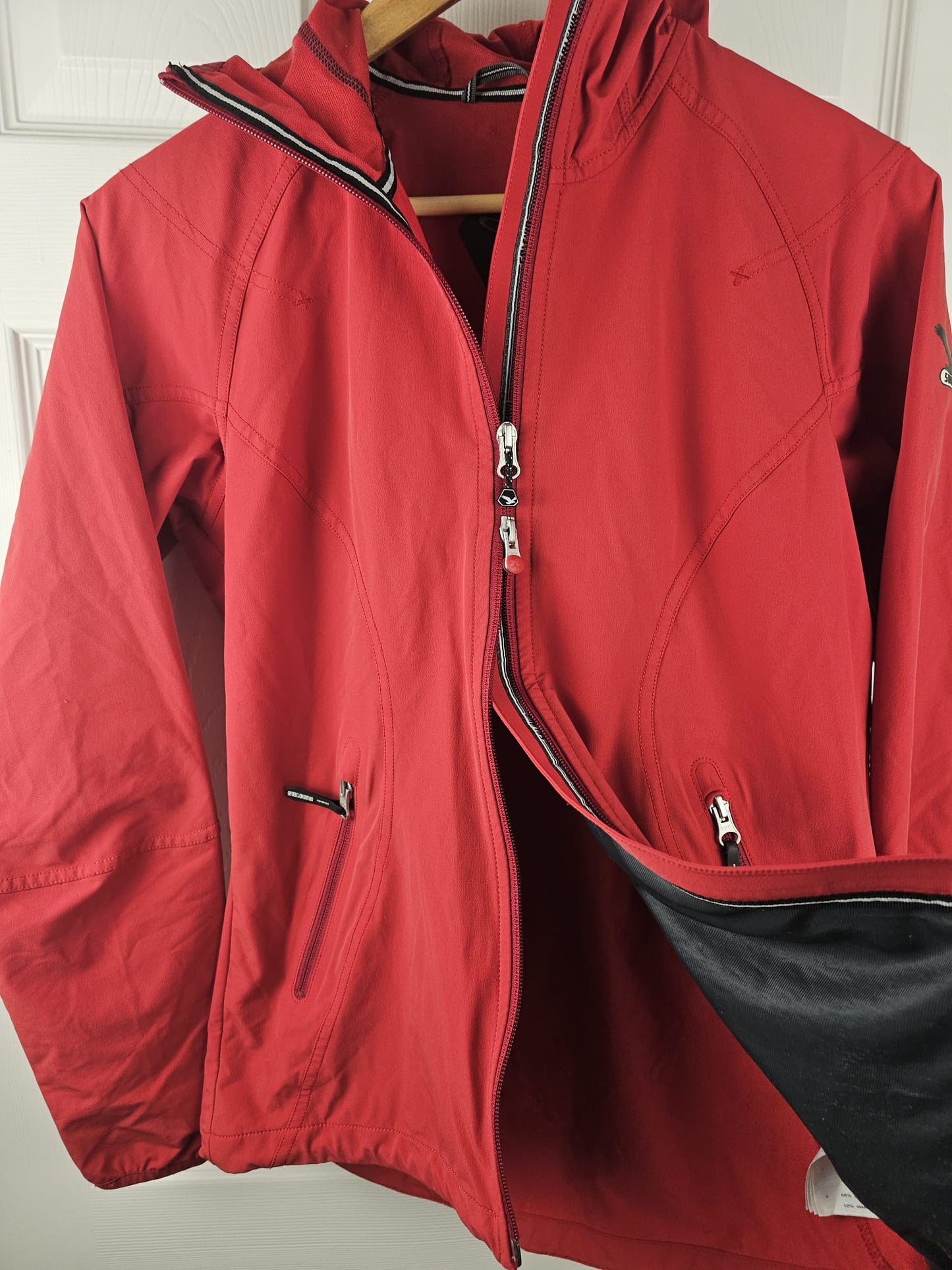 Salewa Womens Full Zip Salewa Alpine Extreme Red Softshell 150 Year Soft Shell Jacket - UK 10
