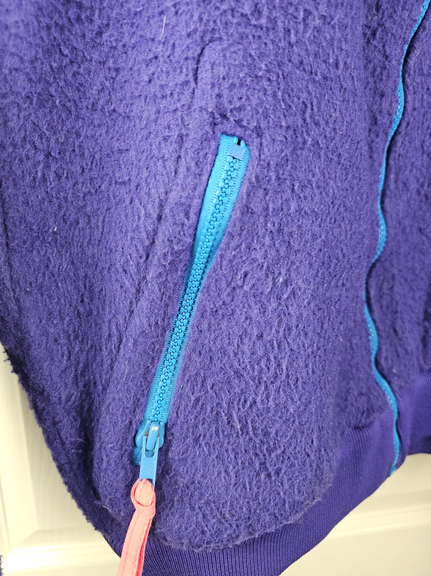 Columbia Womens Vintage Full Zip Fleece Jacket - L/Large - Purple/Pink