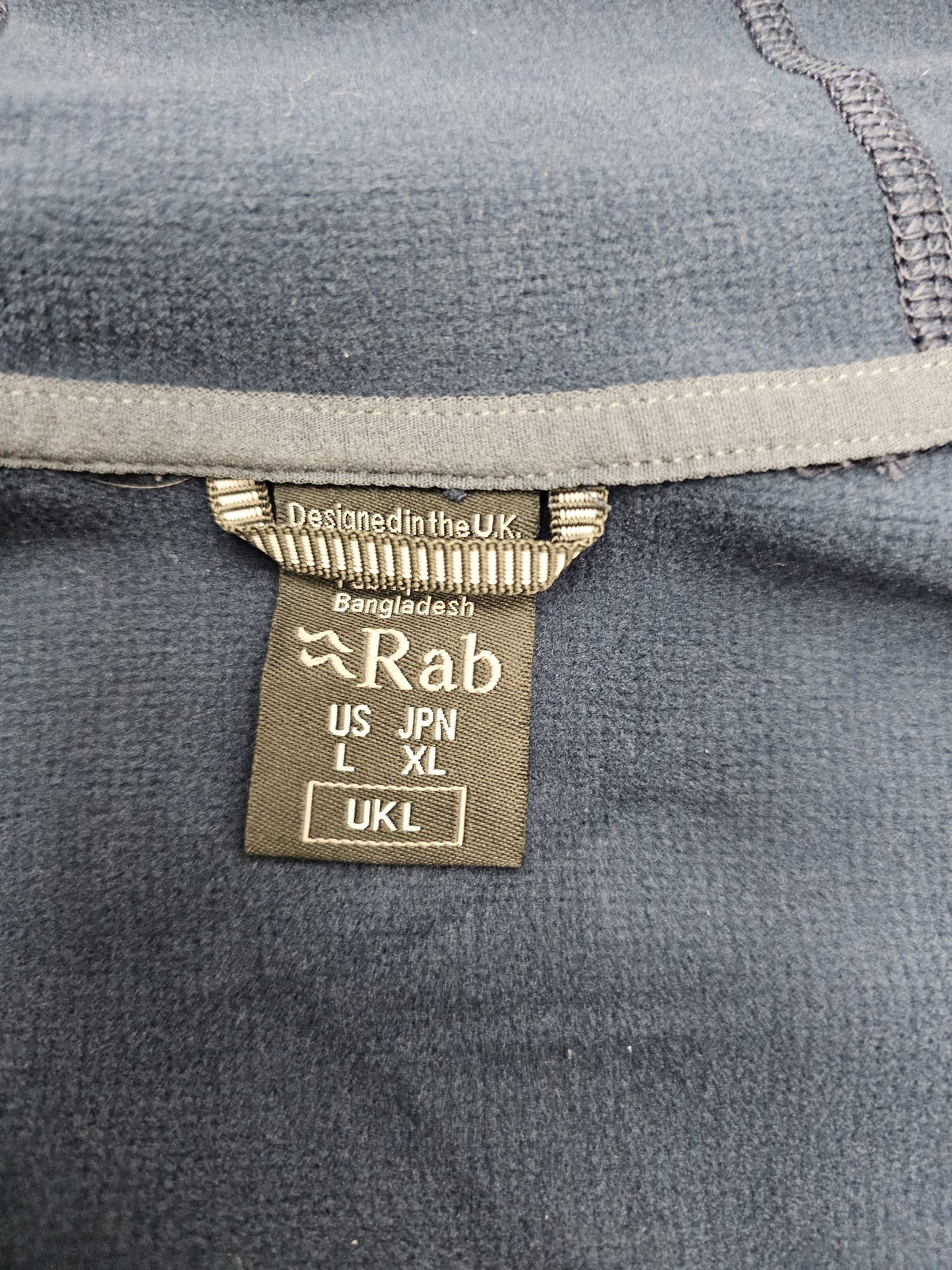 Rab Mens Super Flux Full Zip Hooded Fleece Jacket - L/Large - Navy