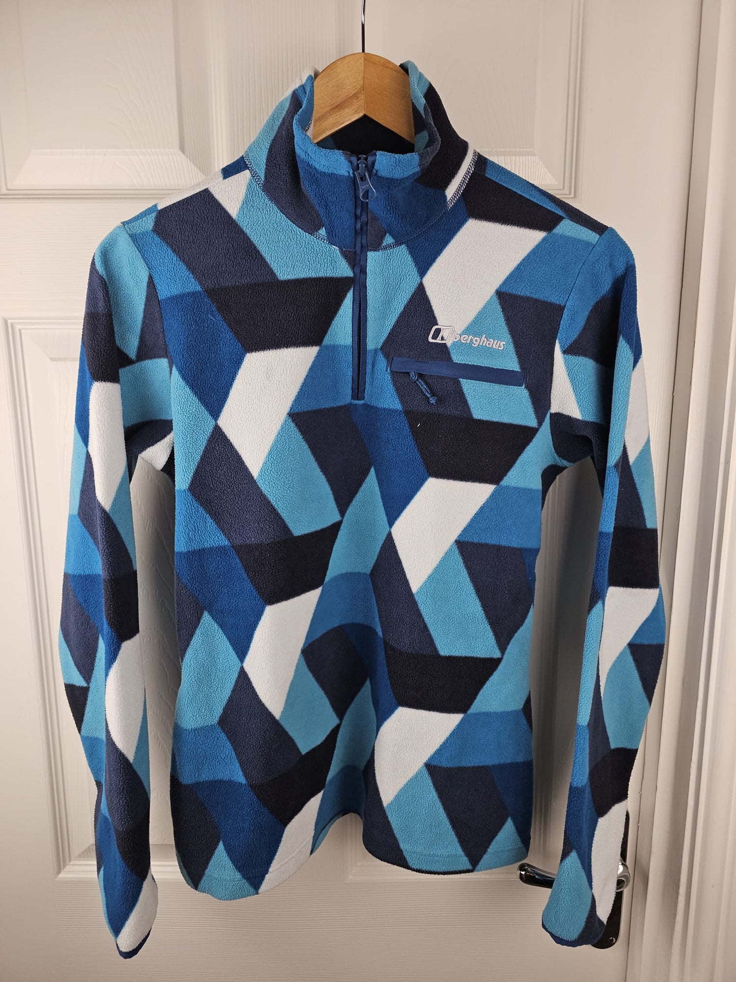 Berghaus Womens 1/4 Zip Abstract Pattern Pullover Fleece Jumper - UK 12