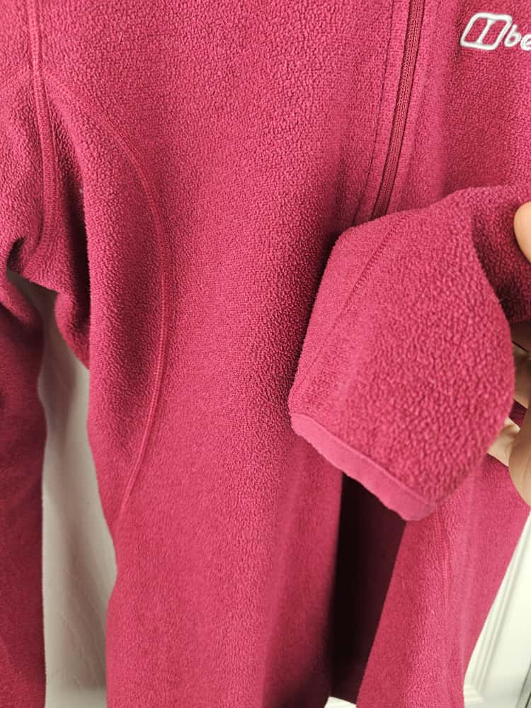 Berghaus Womens Pullover 1/4 Zip Fleece Jumper - UK 12 - Deep Red