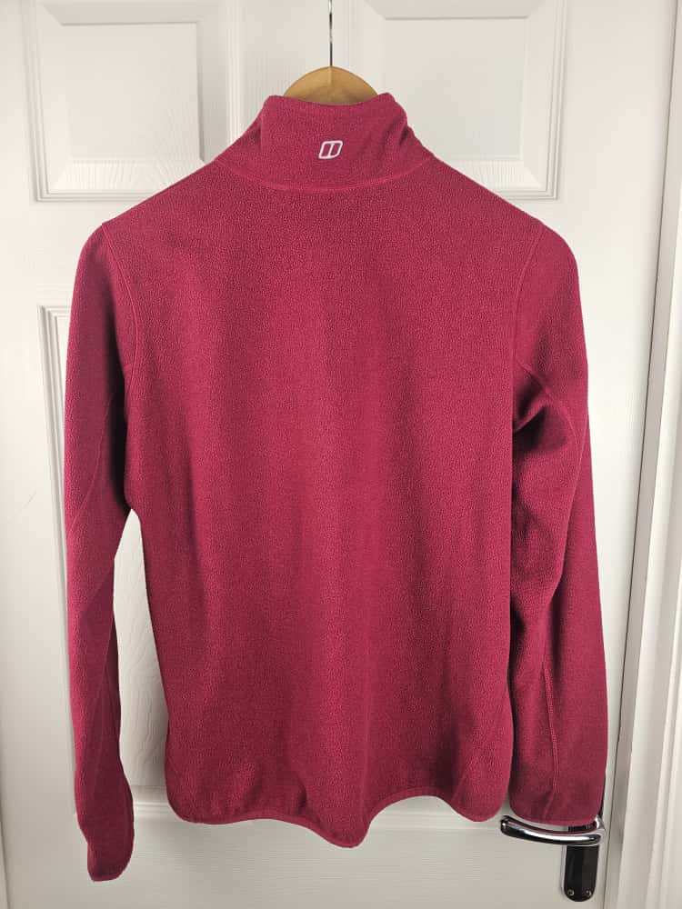Berghaus Womens Pullover 1/4 Zip Fleece Jumper - UK 12 - Deep Red