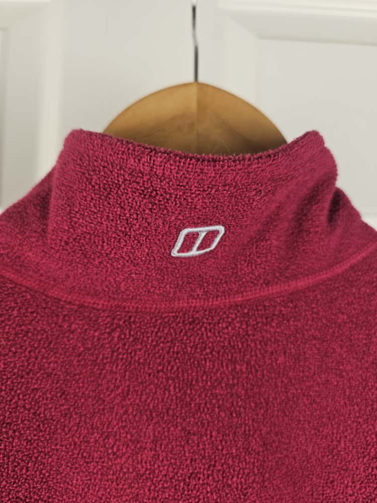 Berghaus Womens Pullover 1/4 Zip Fleece Jumper - UK 12 - Deep Red