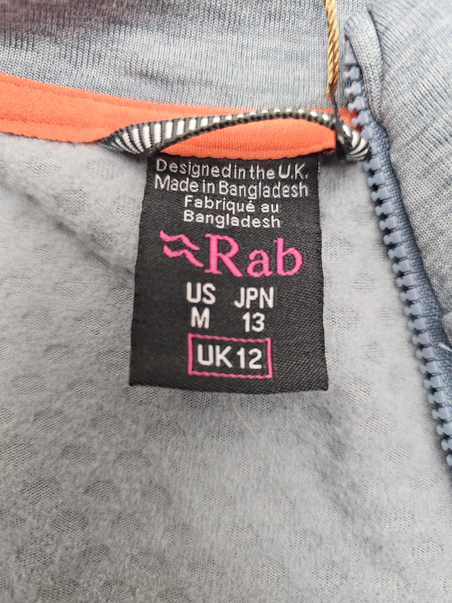 Rab Womens 1/2 Zip Pullover Thermic Fleece Jumper - UK 12 - Blue/Grey