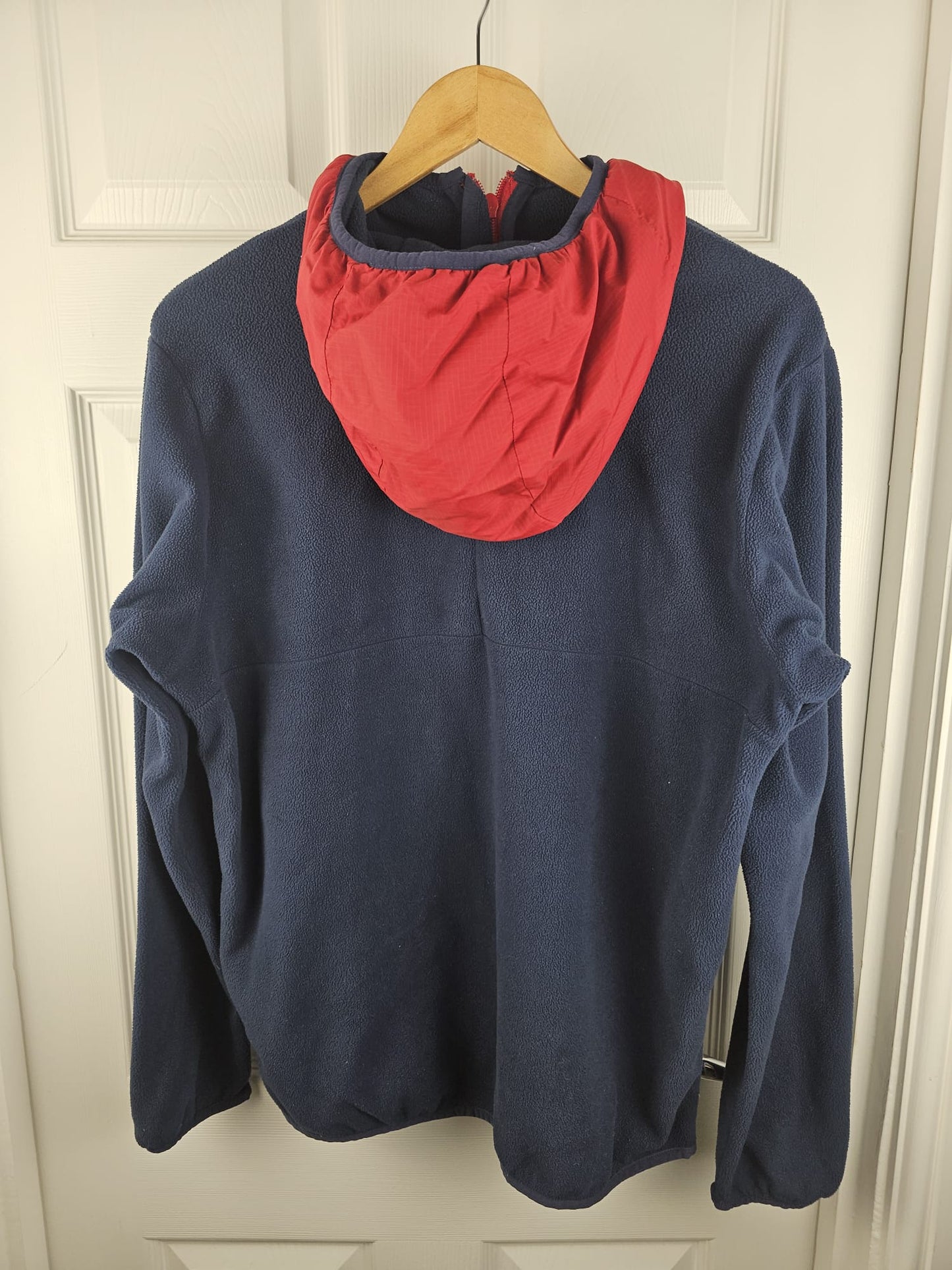 Berghaus Mens Pullover 1/2 Zip Hooded Fleece Jumper - M/Medium - Navy/Red