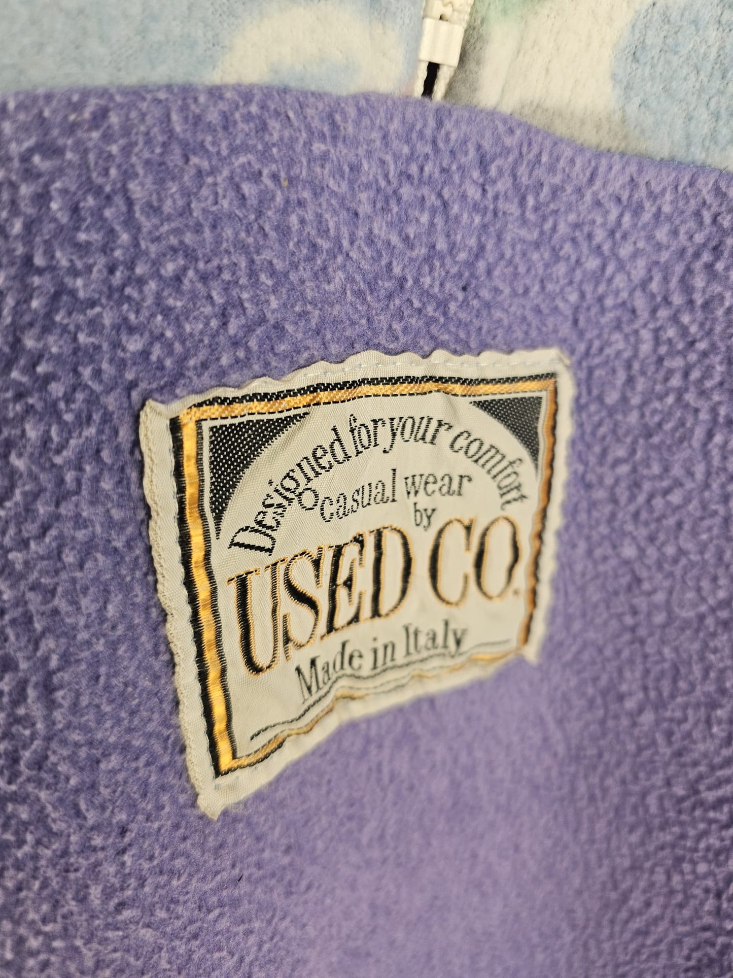 Vintage Used Co. 'Made In Italy' 1/4 Zip Pullover Fleece Jumper - L/Large - Unisex