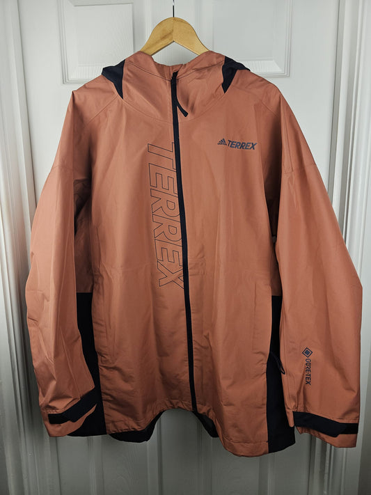 Adidas Terrex Full Zip Hooded Gore-Tex Waterproof Coat/Jacket - 3XL/XXXL - UK 28-30