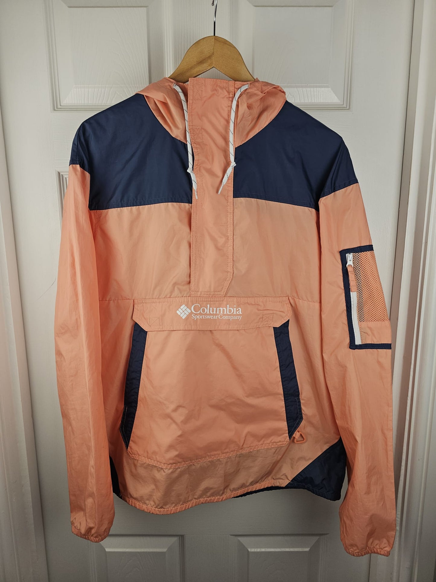 Columbia Challenger Packable Pullover 1/2 Zip Hooded Windbreaker - M/Medium