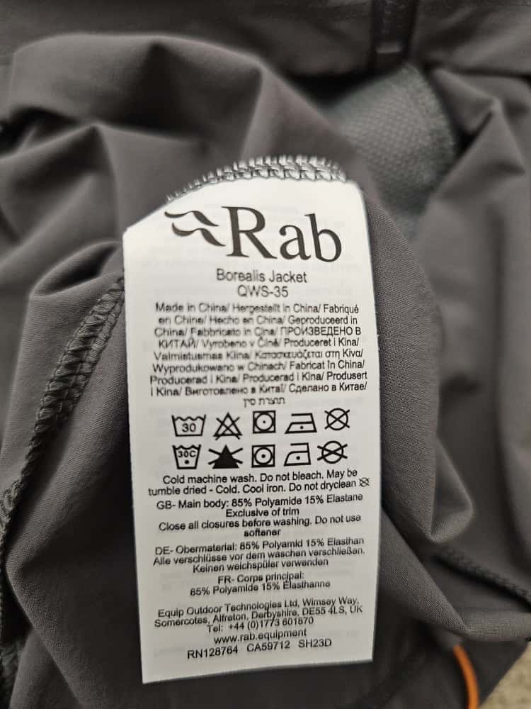 Rab Borealis Grey Soft Shell Style Full Zip Hooded Climbing Jacket - M/Medium Hike Walk Casual