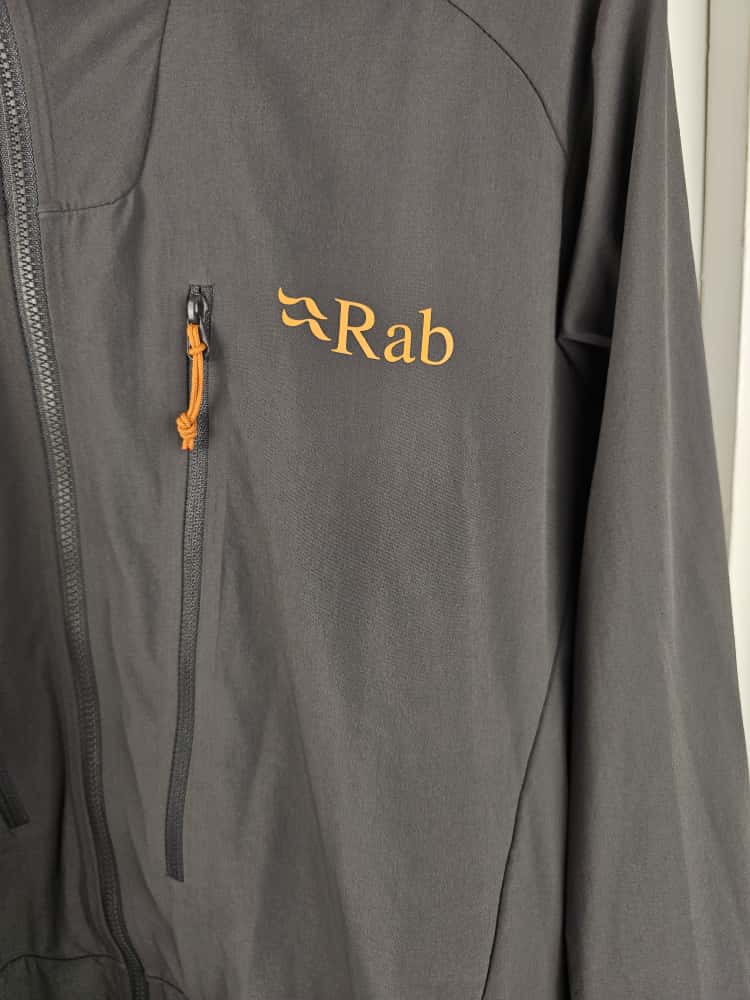 Rab Borealis Grey Soft Shell Style Full Zip Hooded Climbing Jacket - M/Medium Hike Walk Casual