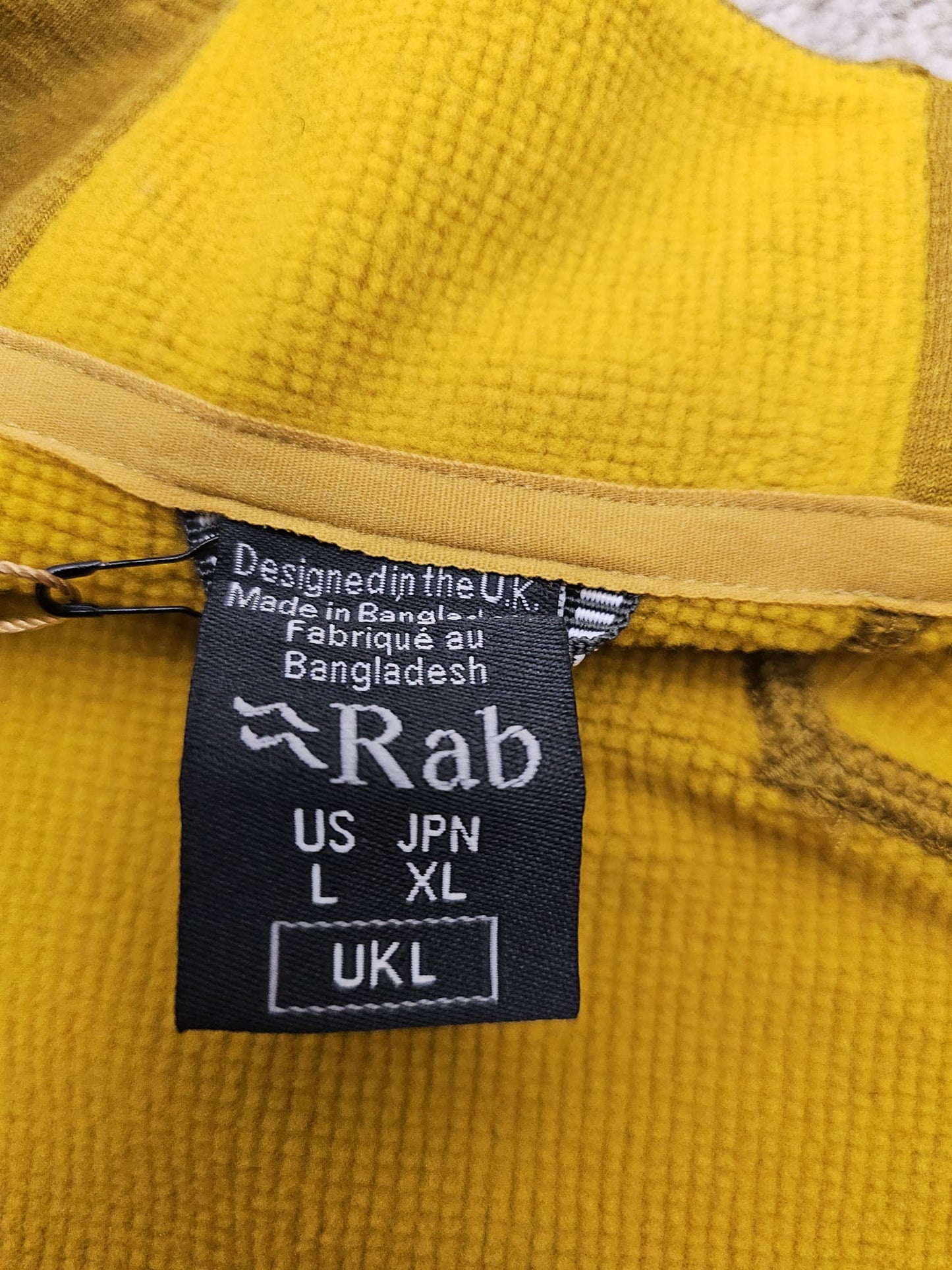 Rab Mens Thermic 1/2 Zip Pullover Fleece Jumper - L/Large - Mustard