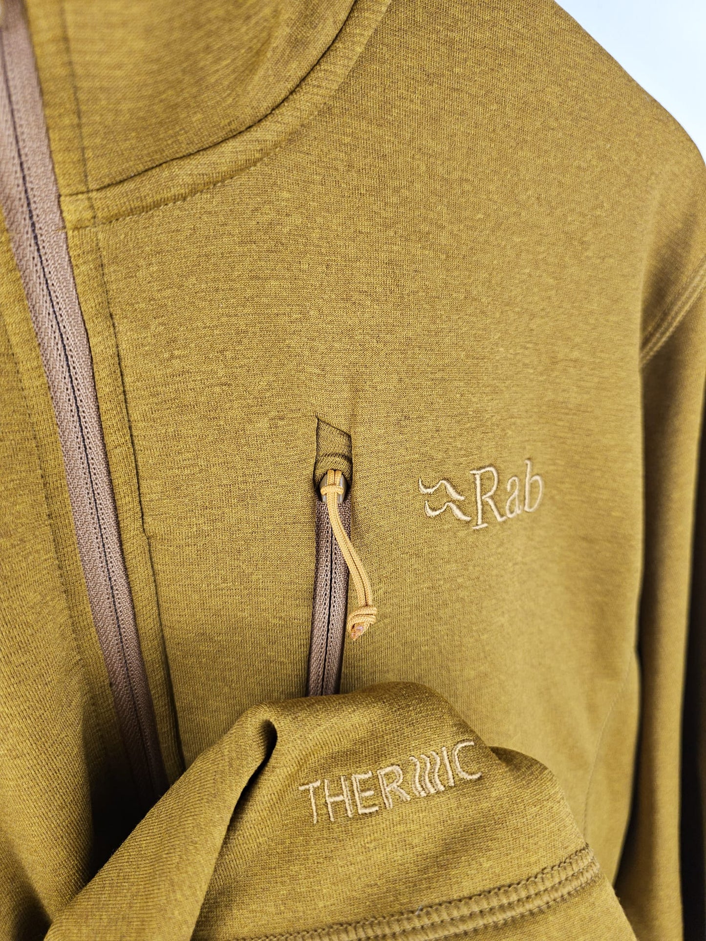 Rab Mens Thermic 1/2 Zip Pullover Fleece Jumper - L/Large - Mustard