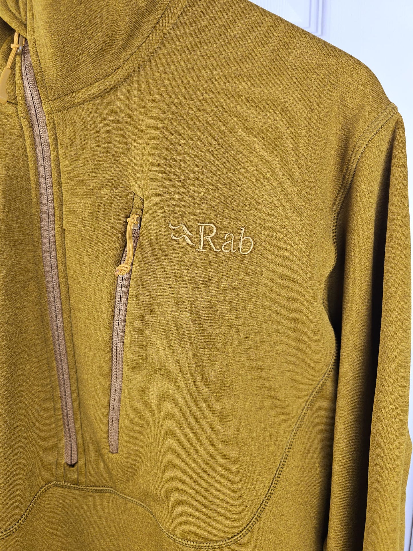 Rab Mens Thermic 1/2 Zip Pullover Fleece Jumper - L/Large - Mustard