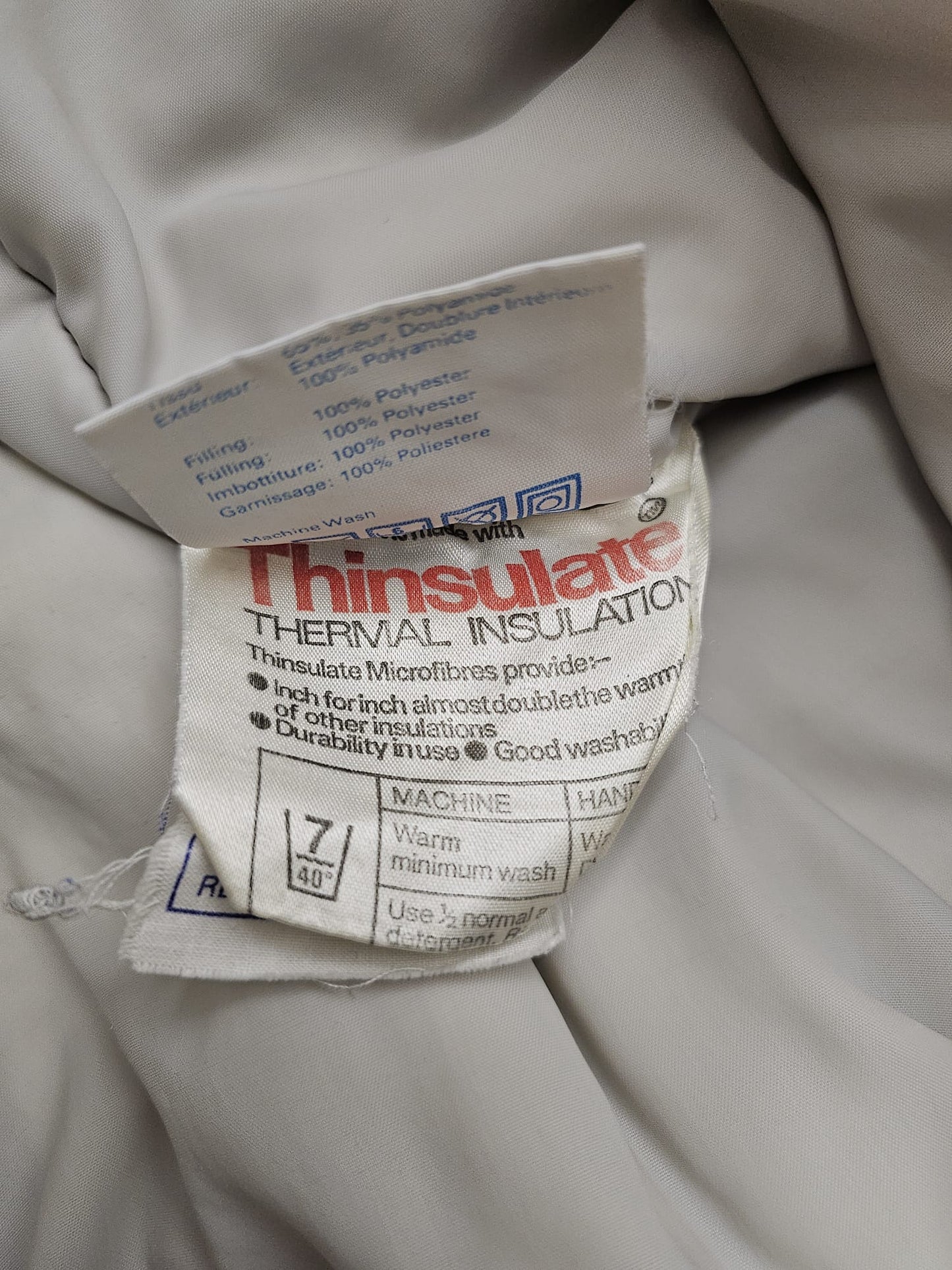 Berghaus Vintage Gemini Full Zip Insulated Jacket/Coat - M/Medium - Blue/Grey