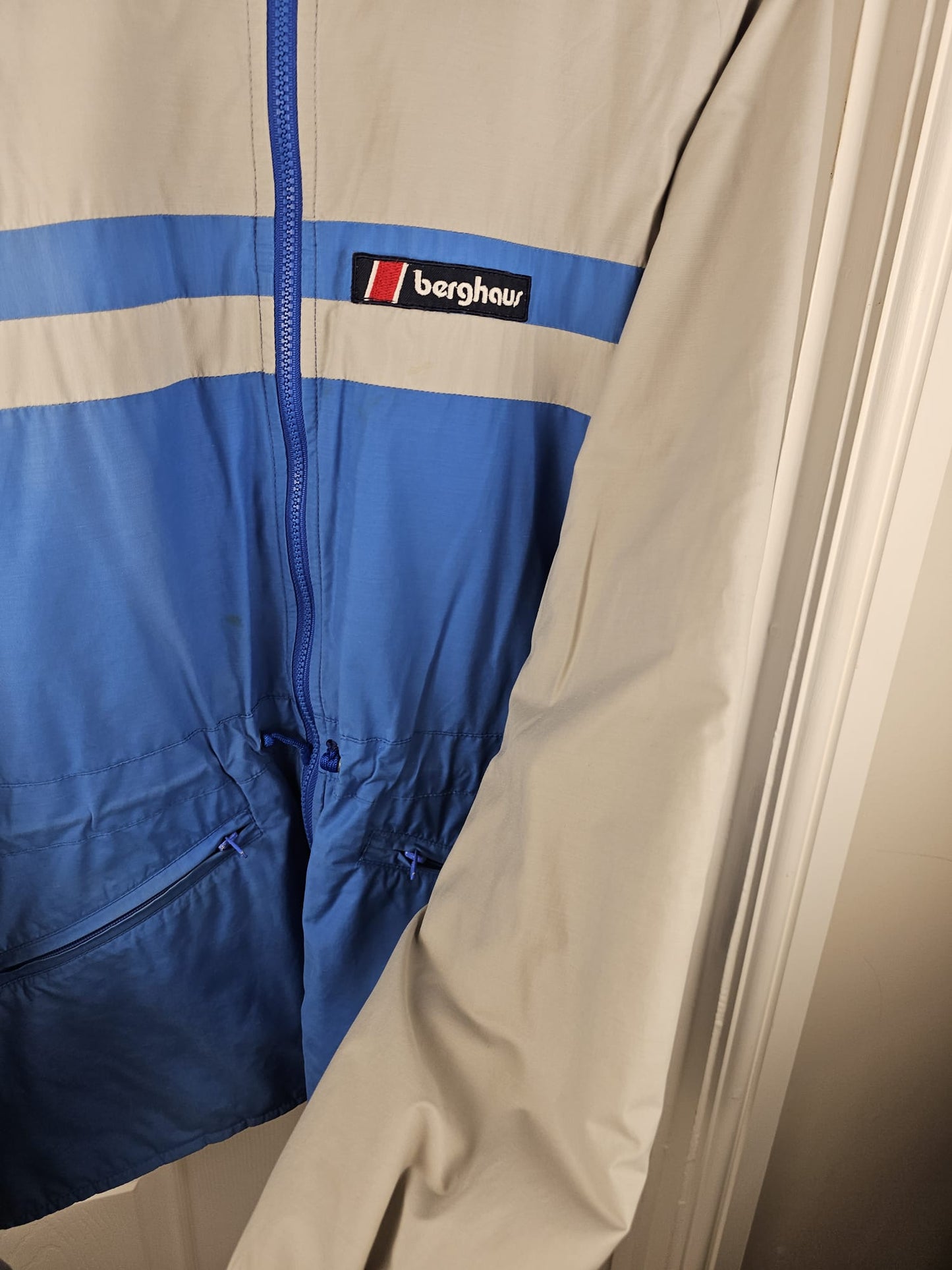 Berghaus Vintage Gemini Full Zip Insulated Jacket/Coat - M/Medium - Blue/Grey