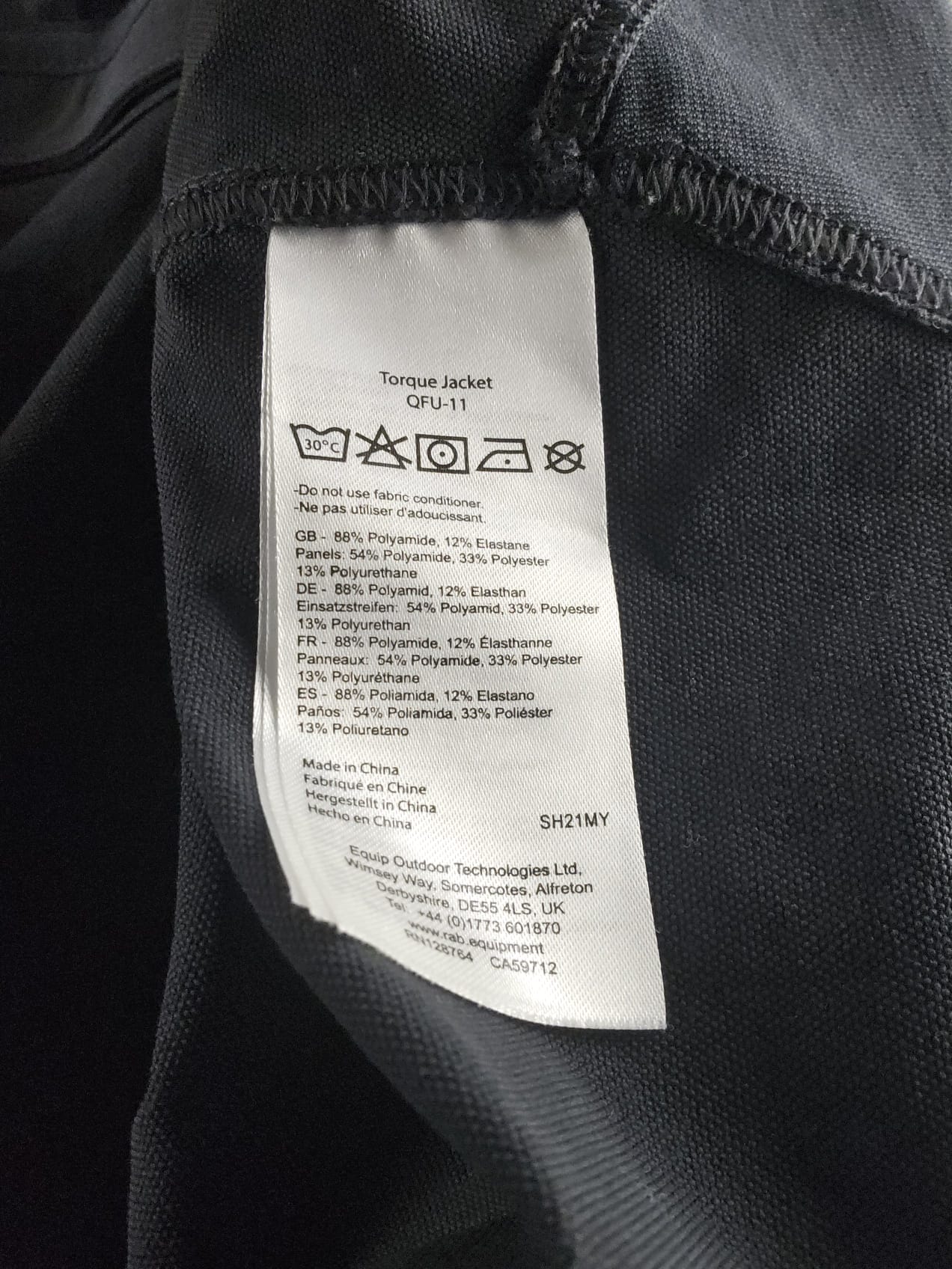 Rab Mens Torque Activewear/Hiking Full Zip Hooded Soft Shell Style jacket - M/Medium - Grey