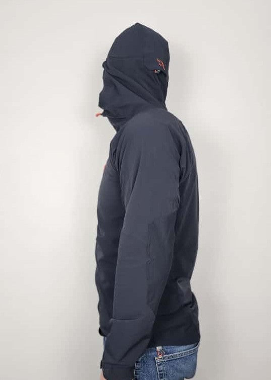 Rab Mens Torque Activewear/Hiking Full Zip Hooded Soft Shell Style jacket - M/Medium - Grey