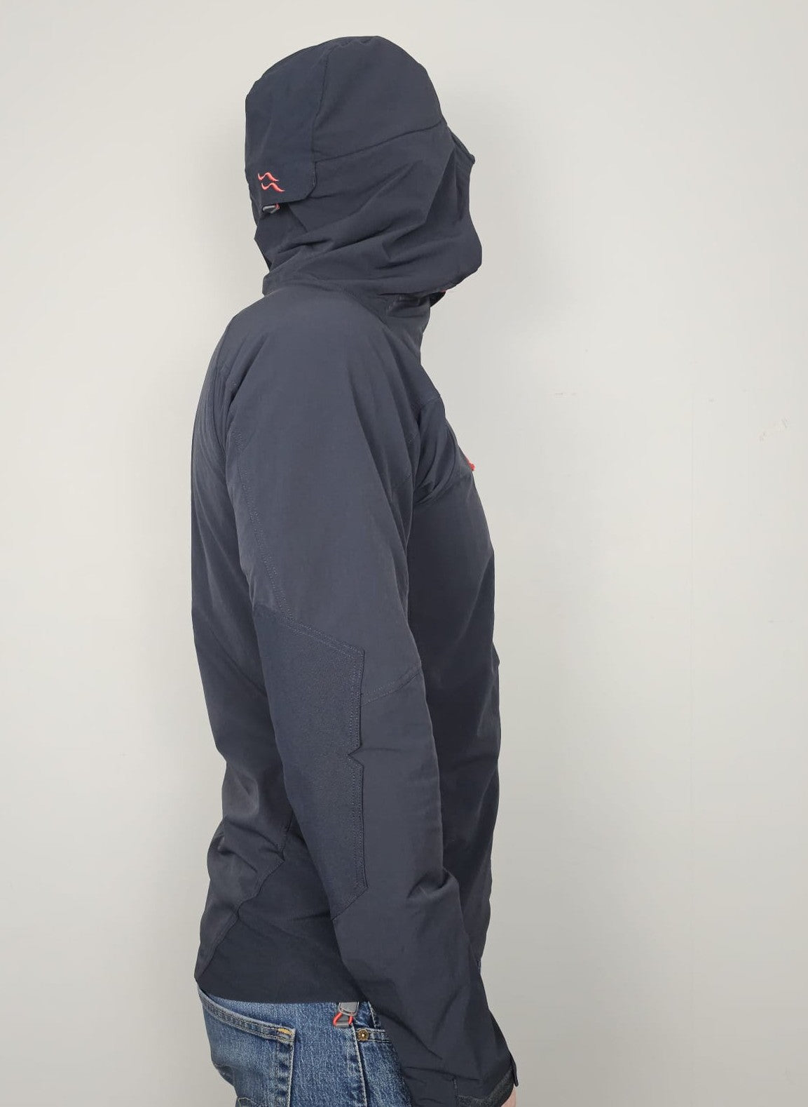 Rab Mens Torque Activewear/Hiking Full Zip Hooded Soft Shell Style jacket - M/Medium - Grey