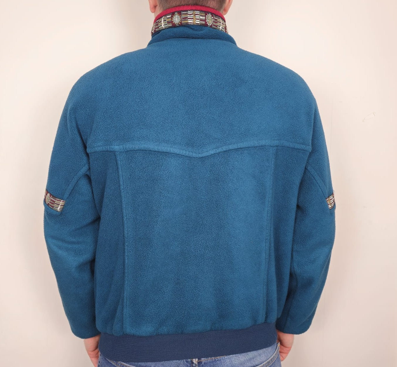 Berghaus Vintage Polartec 90's Full Zip Laventer XCT Aztec WindStopper Jacket - L/Large - Green