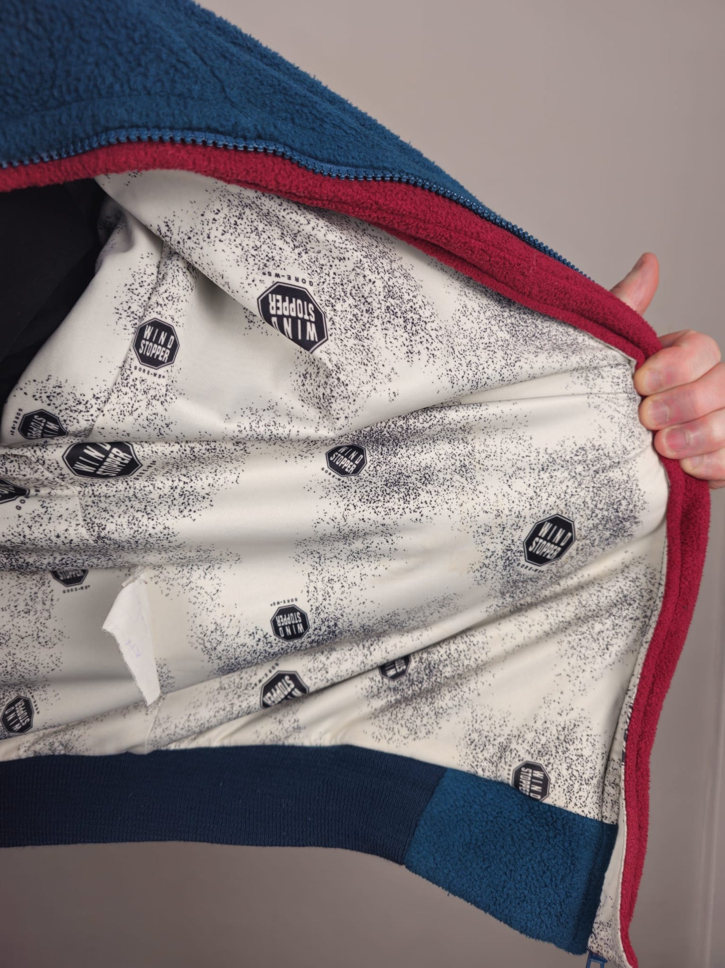 Berghaus Vintage Polartec 90's Full Zip Laventer XCT Aztec WindStopper Jacket - L/Large - Green