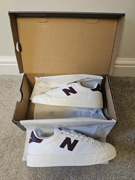 New Balance 100 Mens Trainers/Sneakers -  White/Burgundy
