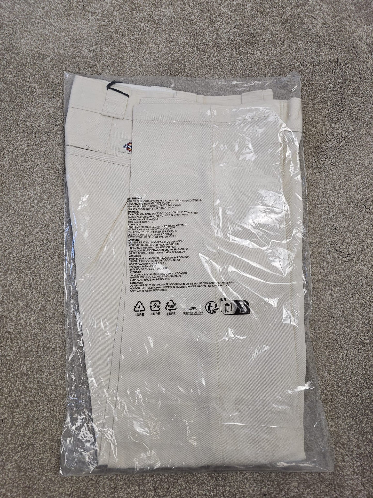 Dickies Womens Straight Leg Elizaville work Trousers/Pants - White/Off White