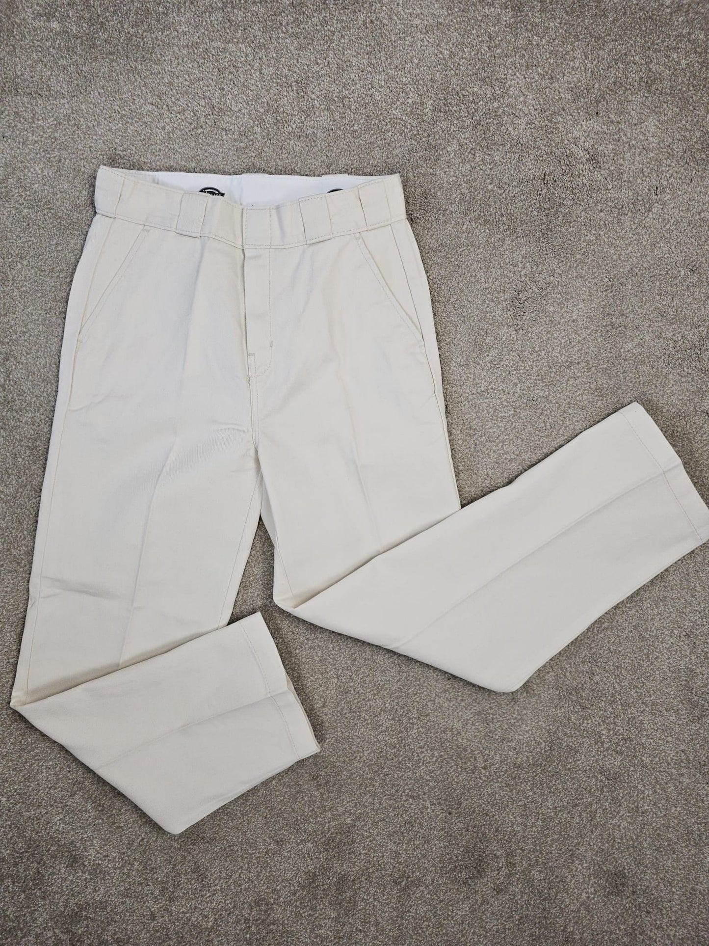 Dickies Womens Straight Leg Elizaville work Trousers/Pants - White/Off White