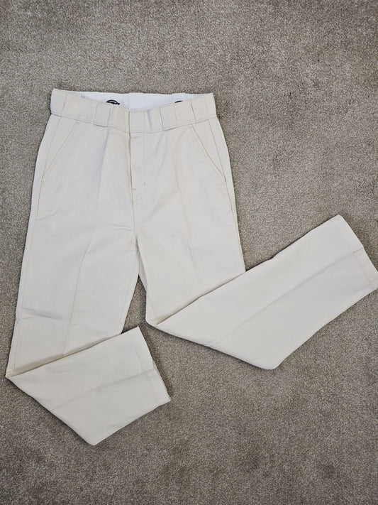Dickies Womens Straight Leg Elizaville work Trousers/Pants - White/Off White