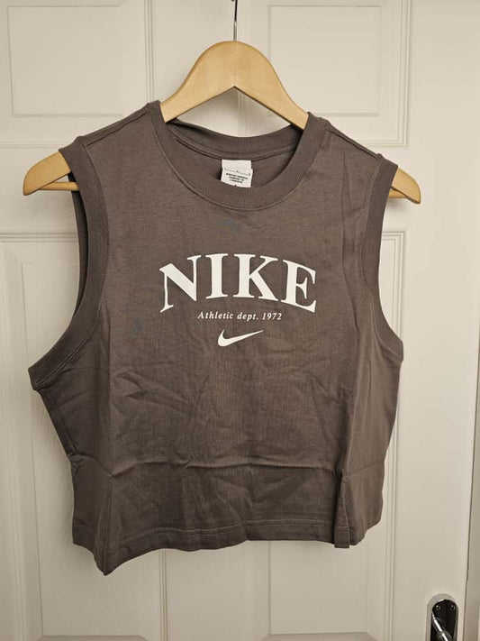Nike Womens Essential Retro Tank Top - L/Large - Grey
