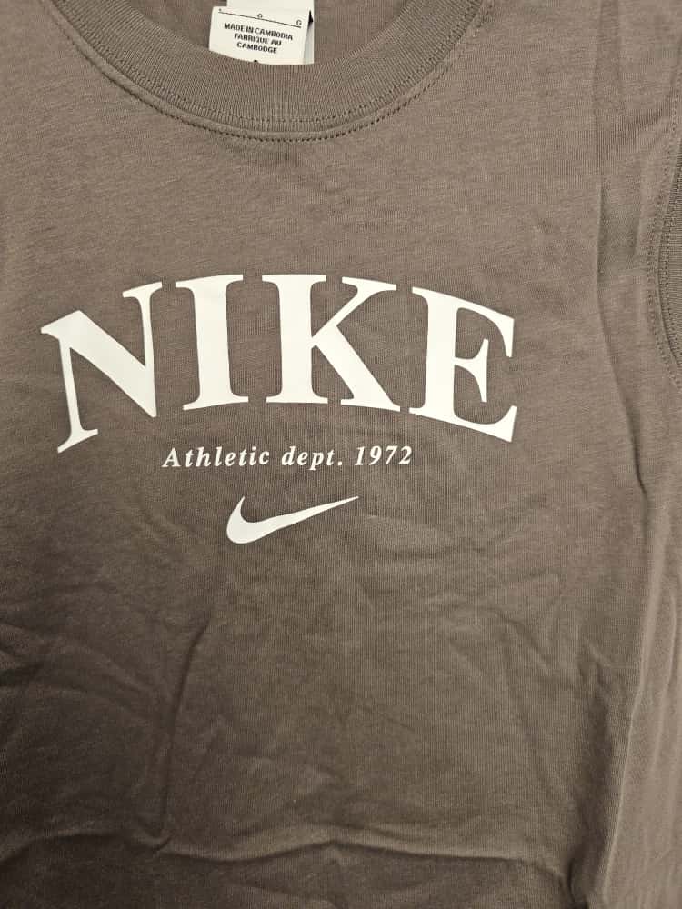 Nike Womens Essential Retro Tank Top - L/Large - Grey