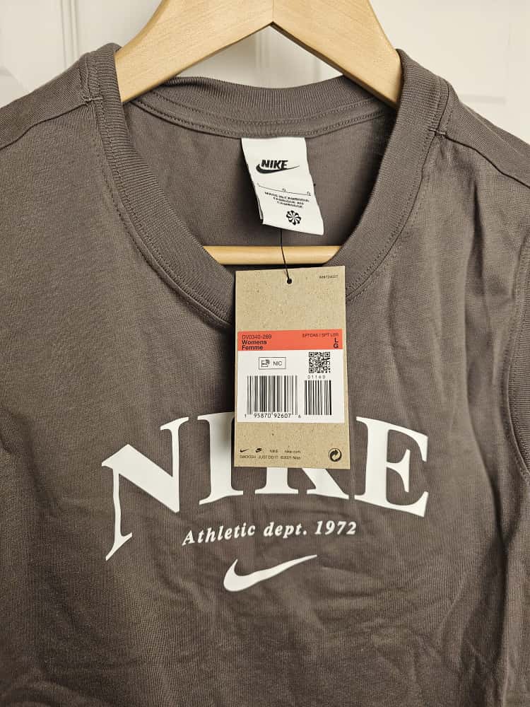 Nike Womens Essential Retro Tank Top - L/Large - Grey