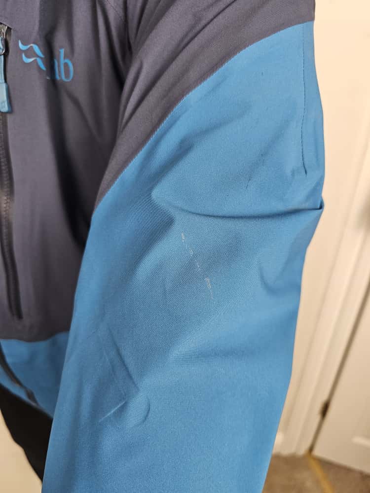 Mens Rab Sharp Edge Pertex Shield AP Full Zip Hooded Alpine Jacket/Coat - L/Large - Blue/Navy