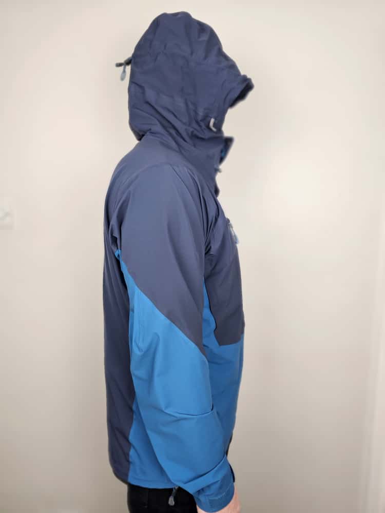 Mens Rab Sharp Edge Pertex Shield AP Full Zip Hooded Alpine Jacket/Coat - L/Large - Blue/Navy