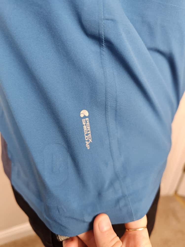 Mens Rab Sharp Edge Pertex Shield AP Full Zip Hooded Alpine Jacket/Coat - L/Large - Blue/Navy