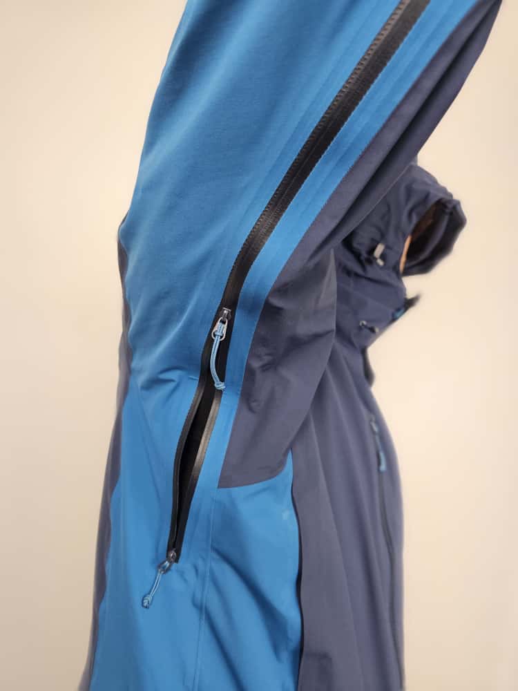 Mens Rab Sharp Edge Pertex Shield AP Full Zip Hooded Alpine Jacket/Coat - L/Large - Blue/Navy