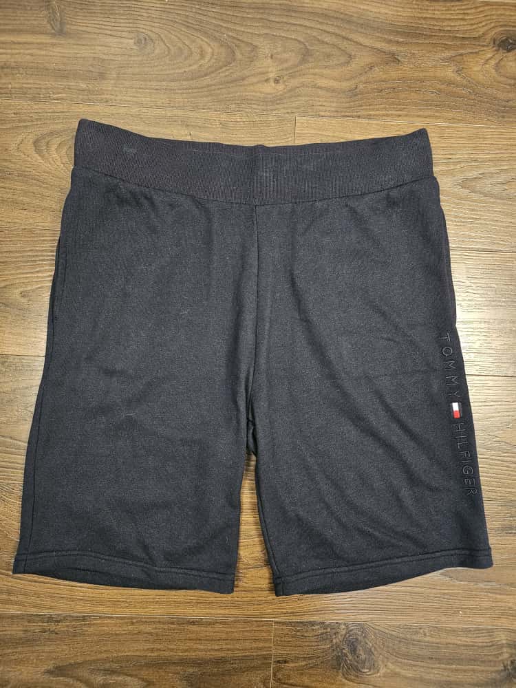 Tommy Hilfiger Mens Embroidered Jogger Style Shorts - L/Large - Navy