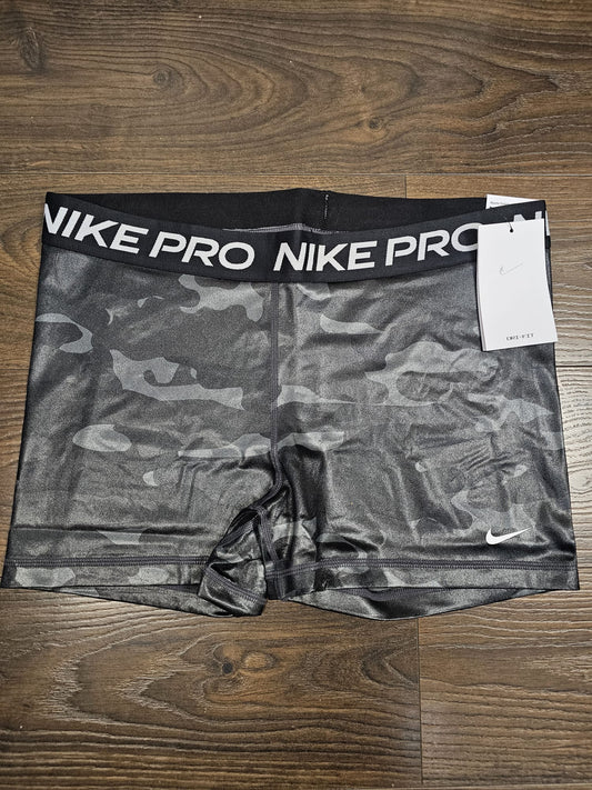 Nike Pro Training Dri-Fit Womens Booty Shorts - L/Large - Camo