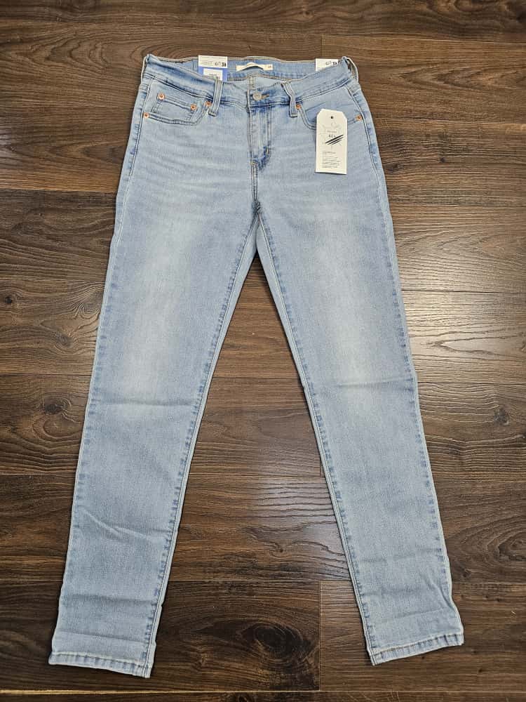 Levi's Womens Boyfriend Fit Mid Rise Tapered Leg Blue Jeans - W26/L30