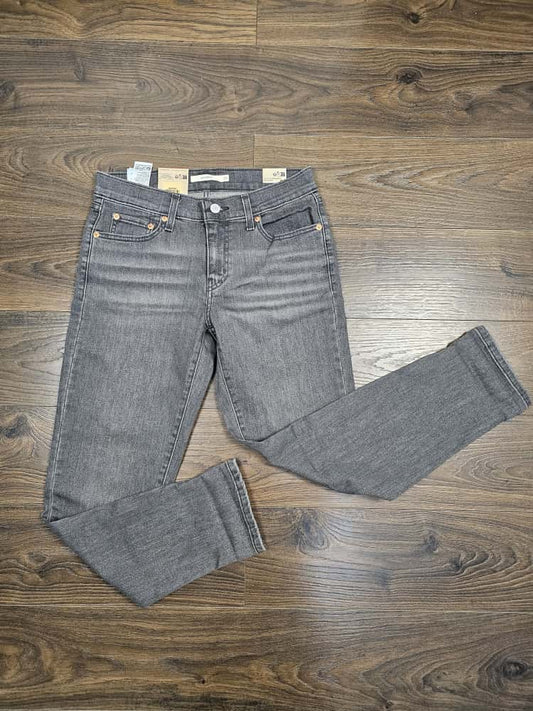 Levi's Womens Boyfriend Fit Mid Rise Tapered Leg washed Black Jeans - W26/L27