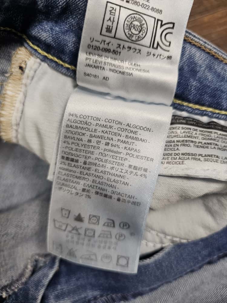 Levi's Womens Blue Jeans 721 High Rise Skinny Fit - W30/32L